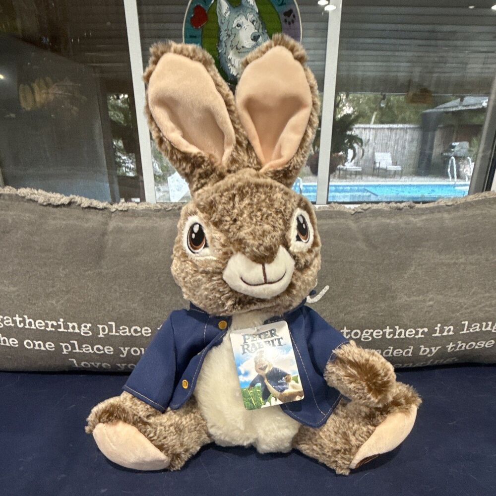 Dan Dee Peter Rabbit Plush Doll Denim Jacket 14”Collection Bunny